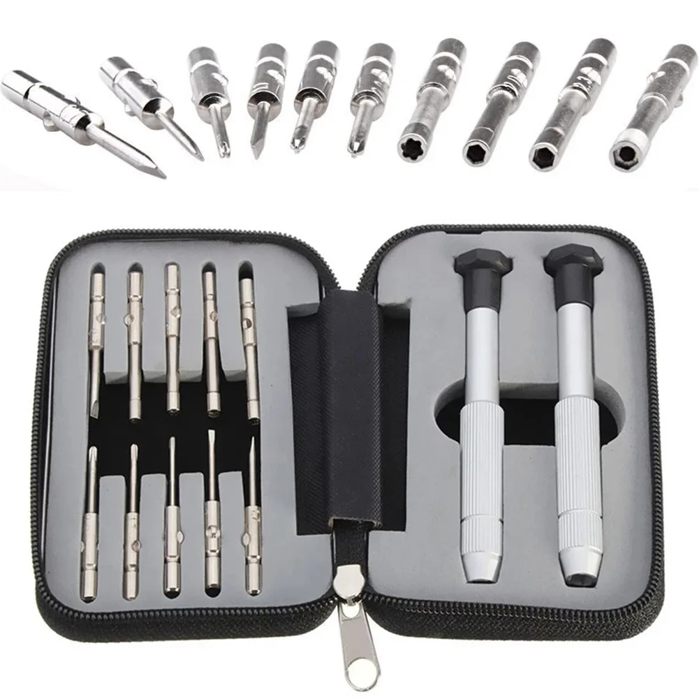 

10pcs Glasses Precision Screwdriver Kit Watch Jewelry Eyeglasses Multifunction Repairing Tool Sets With Zipper Box