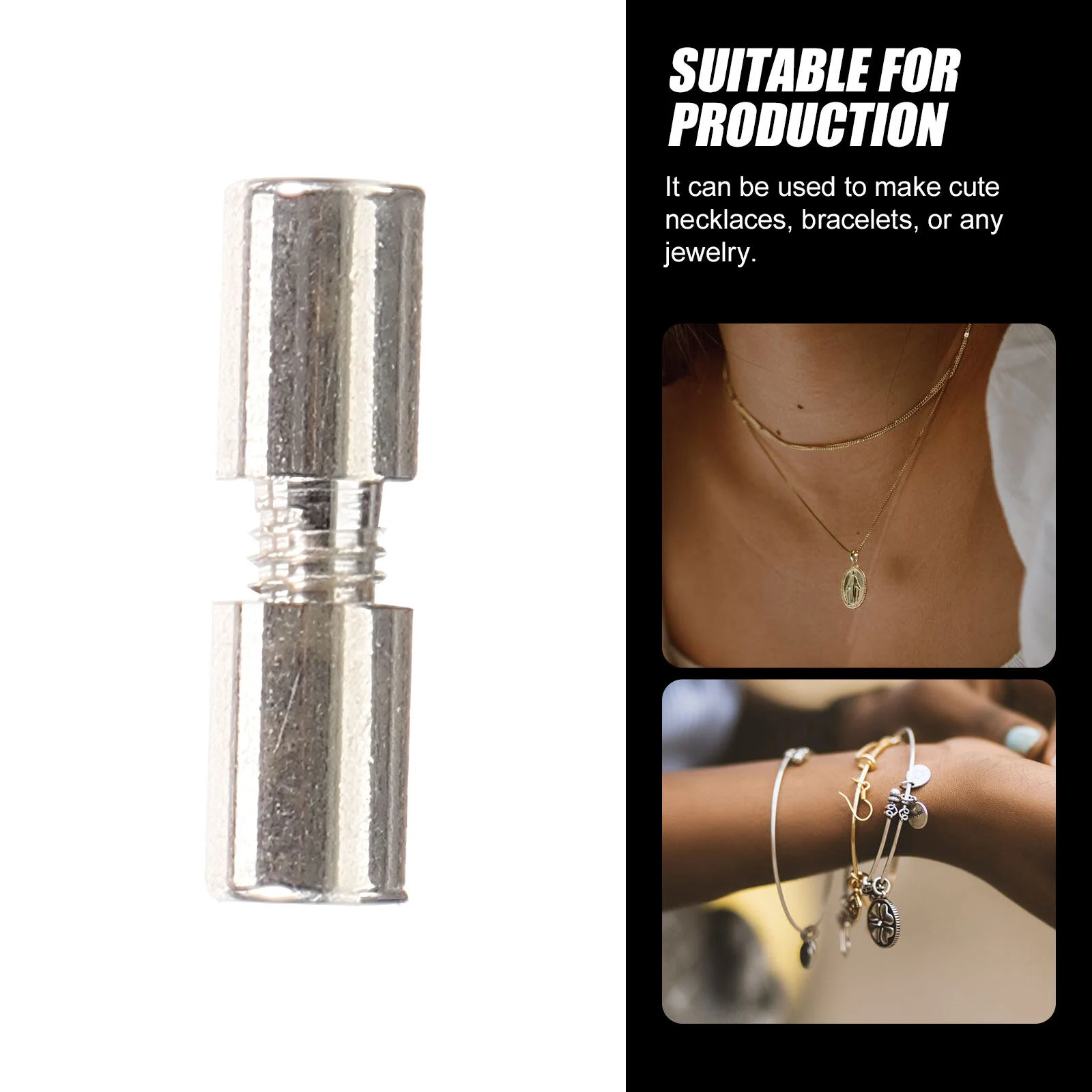 Connector Buckle Screw Buckles Jewelry Necklace Silver Clasp Connectors Tools DIY Accessories