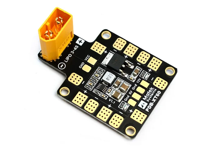 

MATEK PDB-XT60 BEC 5V&12V Power Distribution Board 3-4S 30X30mm for RC Airplane Multirotor FPV Racing Freestyle Drone DIY Parts