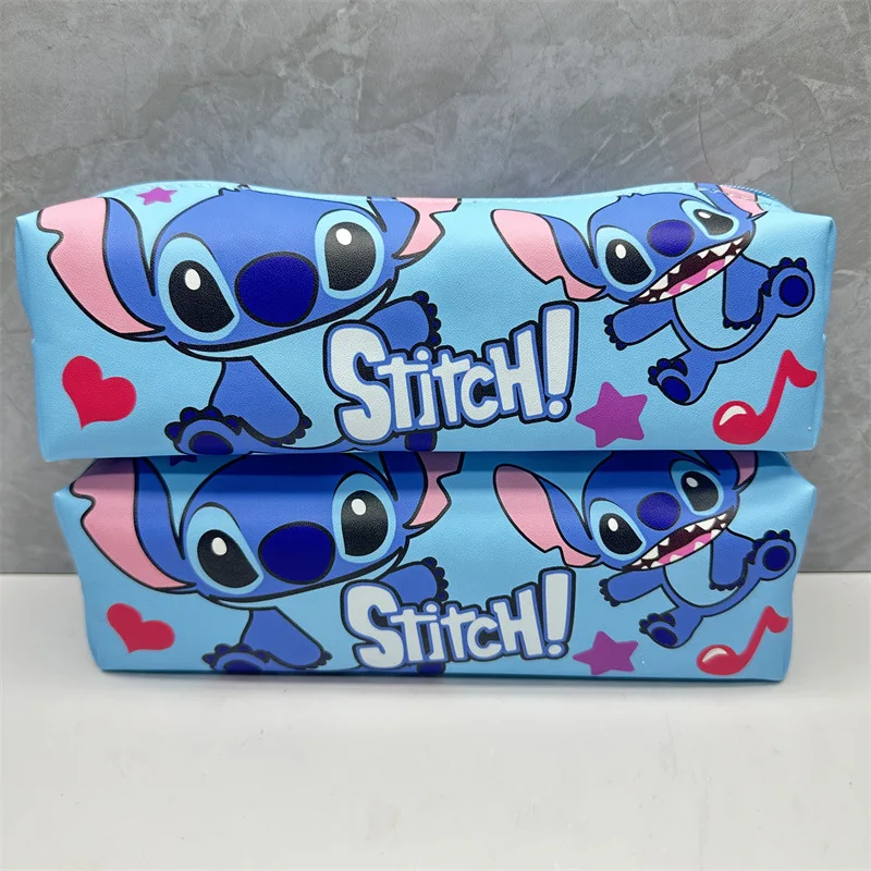 Kawaii Disney Stitch пенал милый из искусственной кожи канцелярские принадлежности сумка