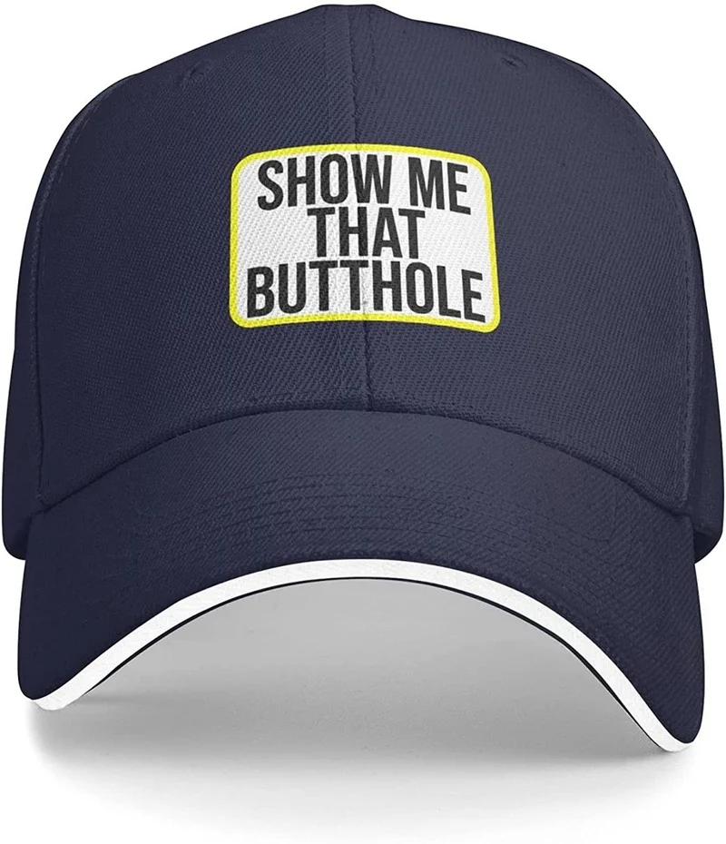 

Show Me That Butthole Hat LGBT Rainbow Lesbian LGBT Pride Baseball Cap Funny Joke Flat Bill Cap White Elephant Gifts