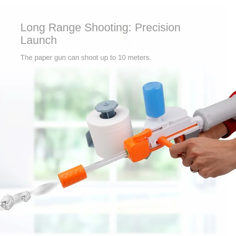 Новинка детский бумажный пулемет игрушки для мальчиков стрельба под поставкой