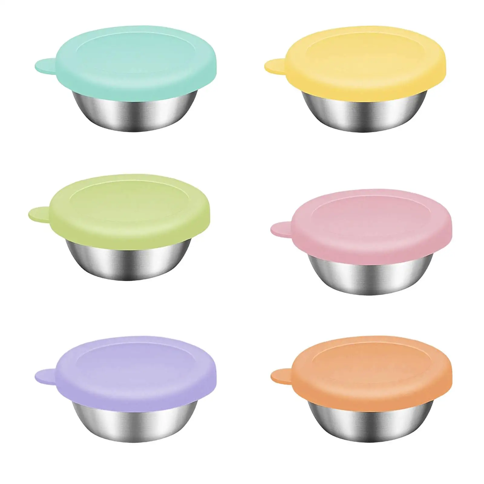 

Stainless Steel Condiment Cup with Lids Salad Dressing Container Salad Dressing Cups for Girls Picnic Kids Lunch Box