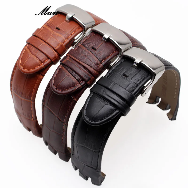 Ремешок для часов Swatch YRS403 YRS412 YRS402G браслет из натуральной кожи мужских 21 мм -