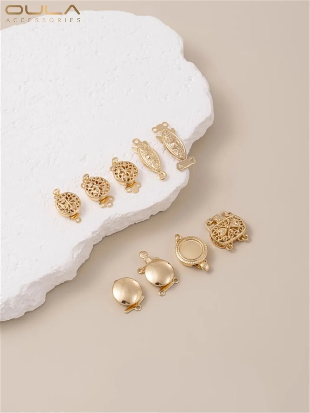 14-каратное позолоченное жемчужное ожерелье отделочная пряжка многоподвесная