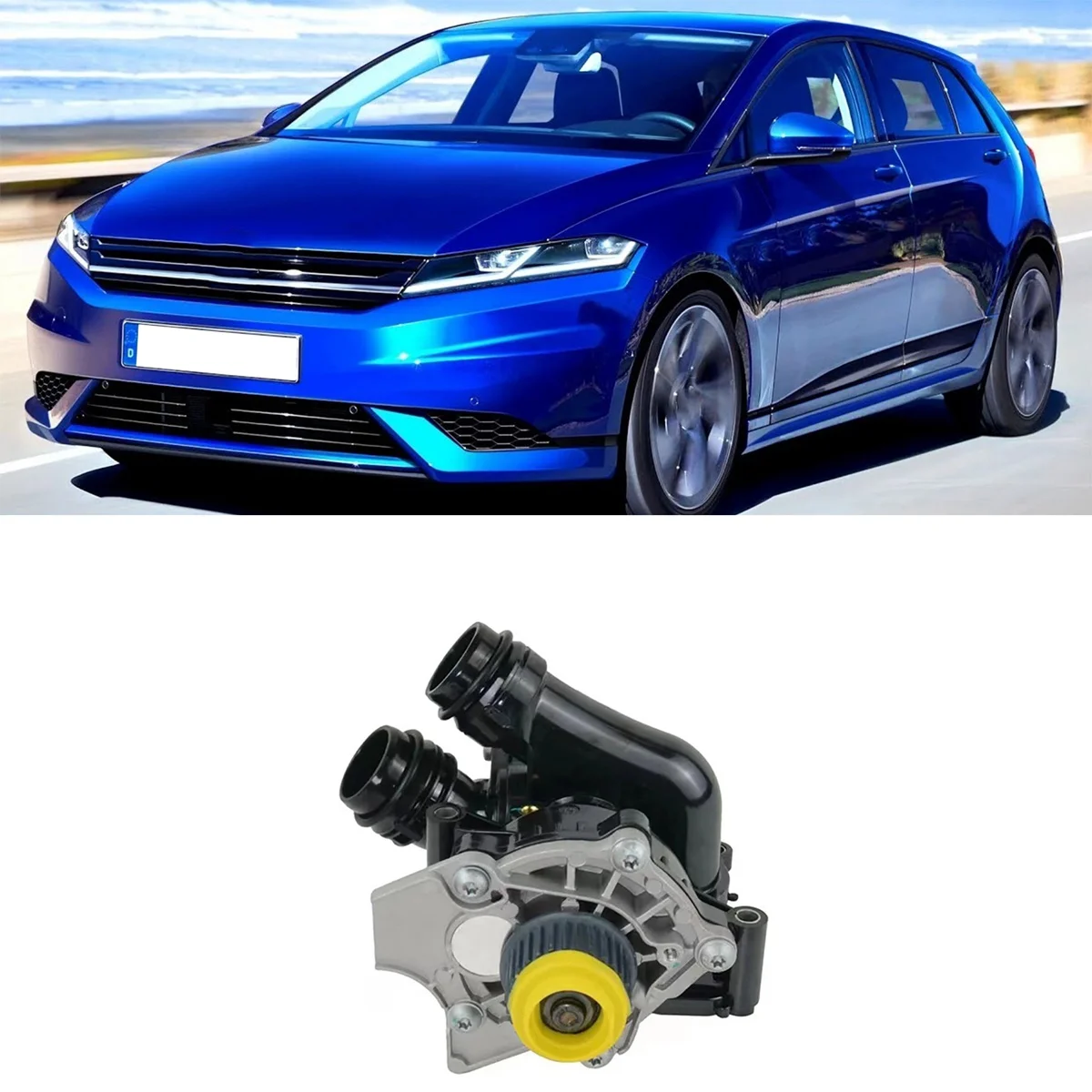 Охлаждающий водяной насос 06H121026AB в сборе термостат второго поколения для