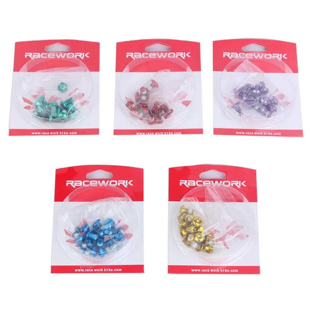 

12pack MTB Road Bike Bicycle Stainless Color Disc Brake Rotor Bolts Screws T25 M5x10mm Red/Blue/Gold/Green/Purple Cycling Part