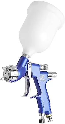 

HVLP Spray Gun Set, Gravity Kit GTI Pro Lite Spray Gun with 1.3mm Tip, 600CC Cup and Cup Systerm Connector for All Auto Paint To