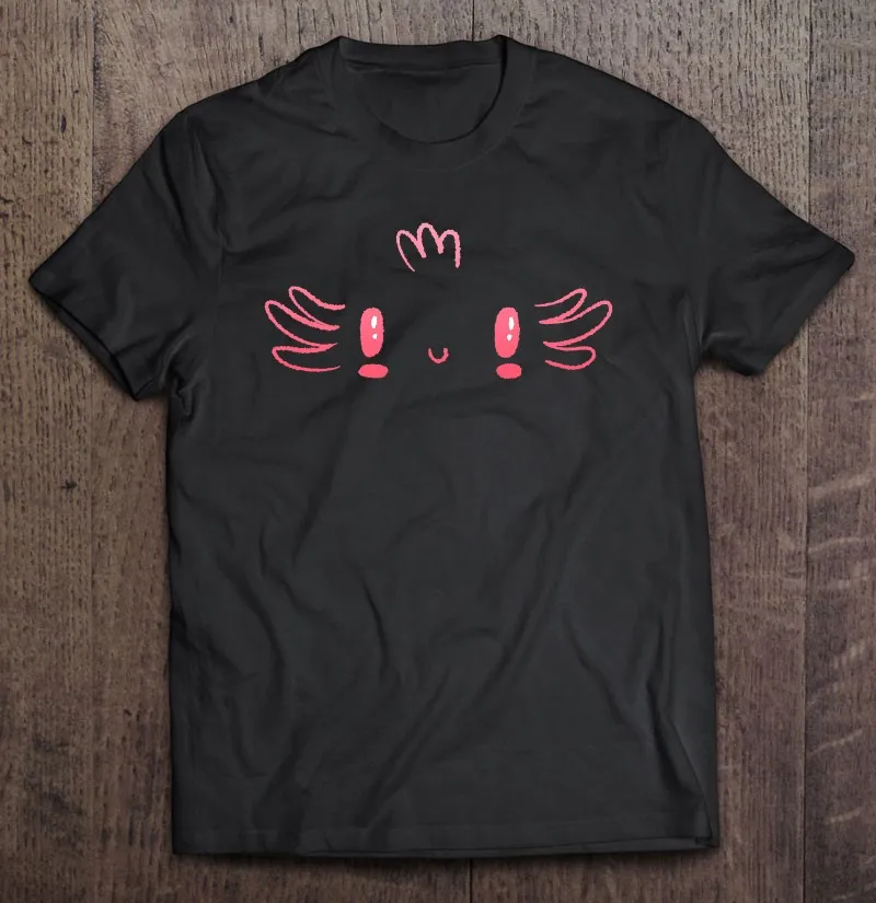 

Футболка оверсайз Kawaii Axolotl с изображением любителей животных, футболки с рисунком, топ, футболка оверсайз, Мужская хлопковая футболка, футбо...