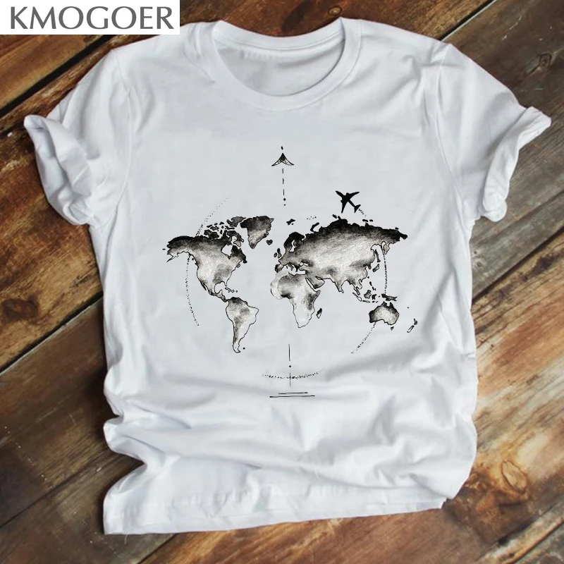 

Women Printing Travel Cute Short Sleeve Girl Ladies 90s Style Summer Fashion Clothes Print Tshirt Female Tee Top Graphic T-shirt