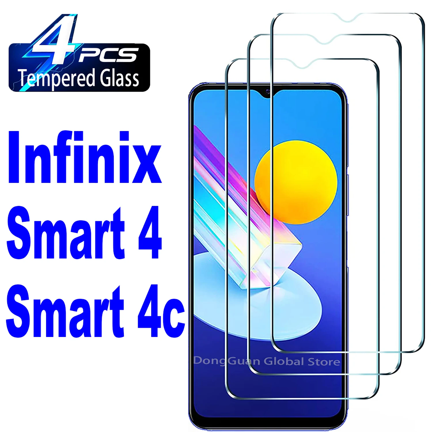 2/4 шт. закаленное стекло для Infinix Smart 4 4c Защитная стеклянная пленка для экрана
