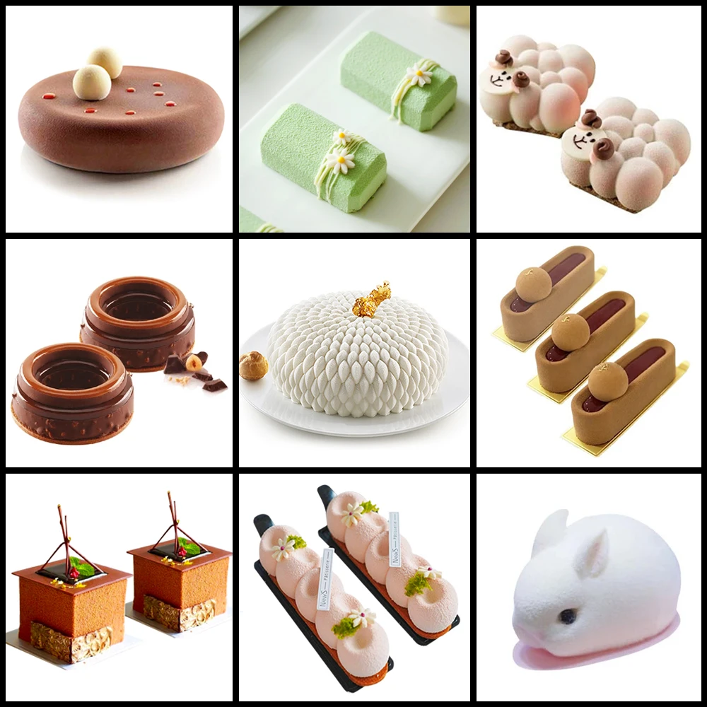 

29 Style Cake Decorating Mold 3D Silicone Molds Baking Tools For Heart Round Cakes Chocolate Brownie Mousse Make Dessert Pan
