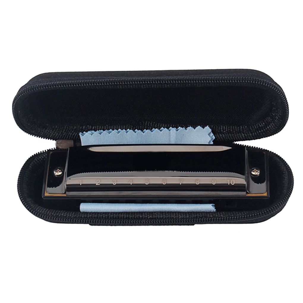 

Diatonic Blues Harmonica Key of C Unique Design Mouth Organ Ten Holes 11 Sealing Screws Portable for Beginners