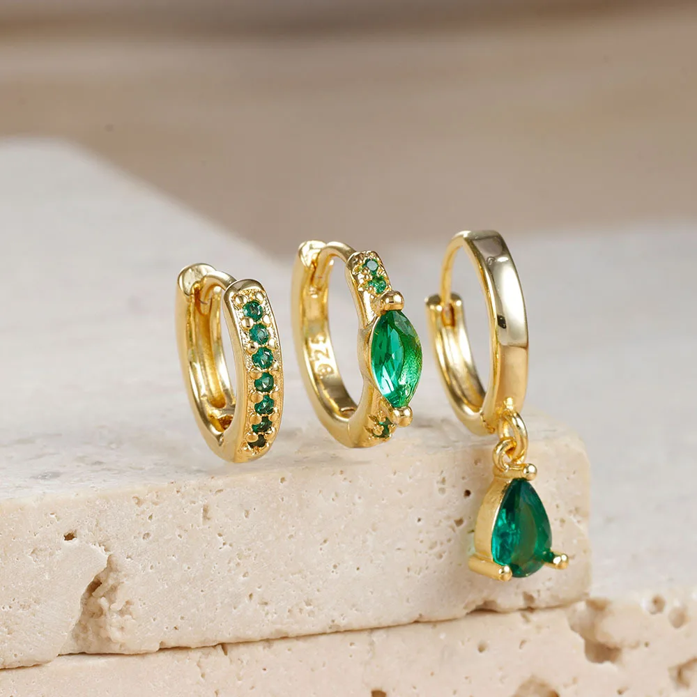 3 шт. винтажные серьги-кольца Huggie из нержавеющей стали для женщин крошечные с