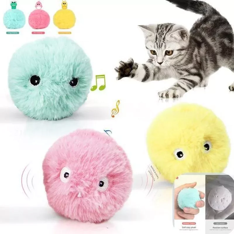 

2023NEW Catnip Interactive Squeak Toys Cat Toy Ball Frog Cricket Bird Sounding Toy Tease Kitten Playing Training Cat Supplies Jo