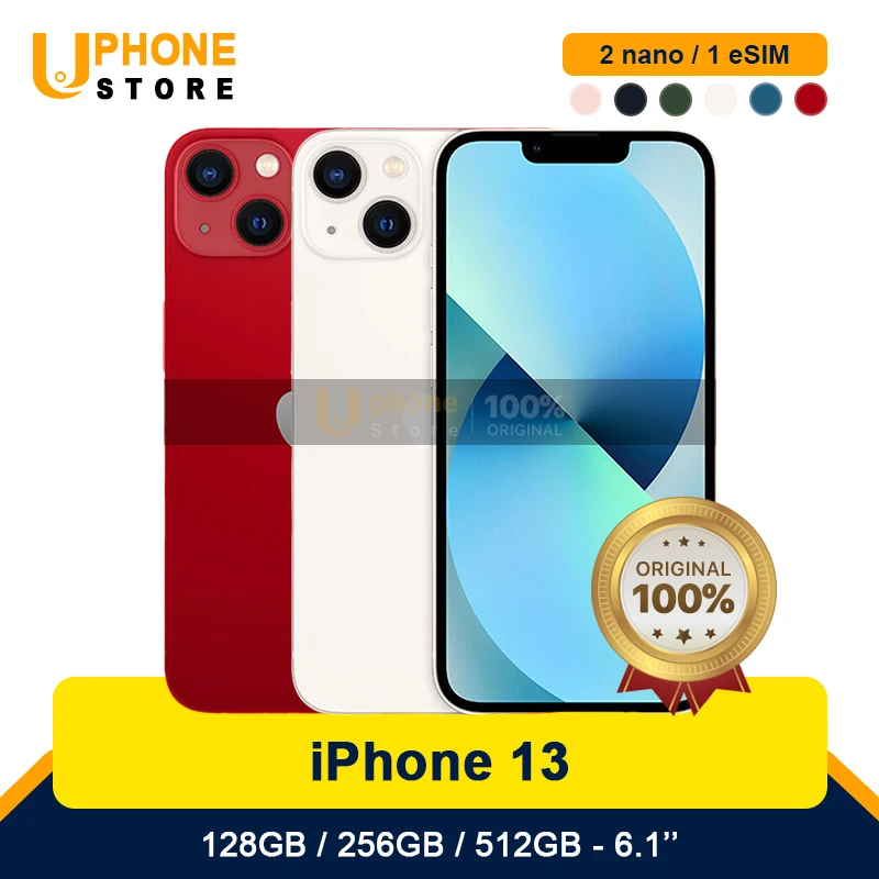 НОВЫЙ смартфон Apple iPhone 13 5G 4ГБ + 128ГБ / 256ГБ 512ГБ 6.1'' Super Retina XDR OLED дисплей iOS 15 |