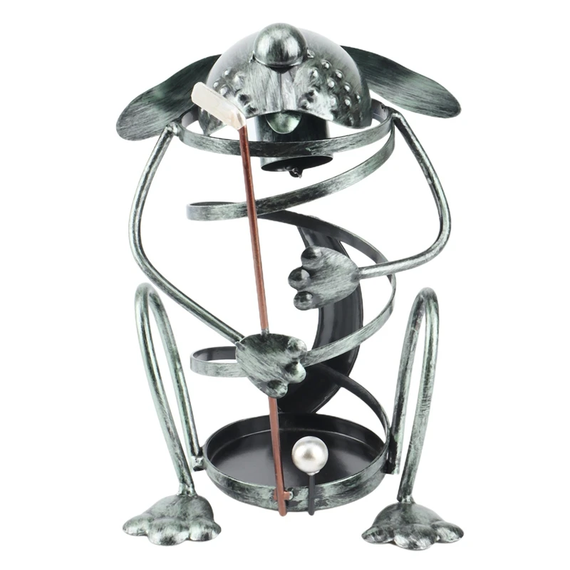 

HOT-Puppy Wine Rack With Golf Iron Animal Figurine Creative Wine Holder Practical Ornament Craft Gift Table Craft Decoration