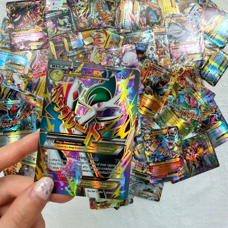 Фото Набор из 60 коллекционных карт Mega Pokemon EX: Мега-эволюция, карточная игра Pocket Monster TCG, аниме-битва, коллекционная игрушка, подарок №3