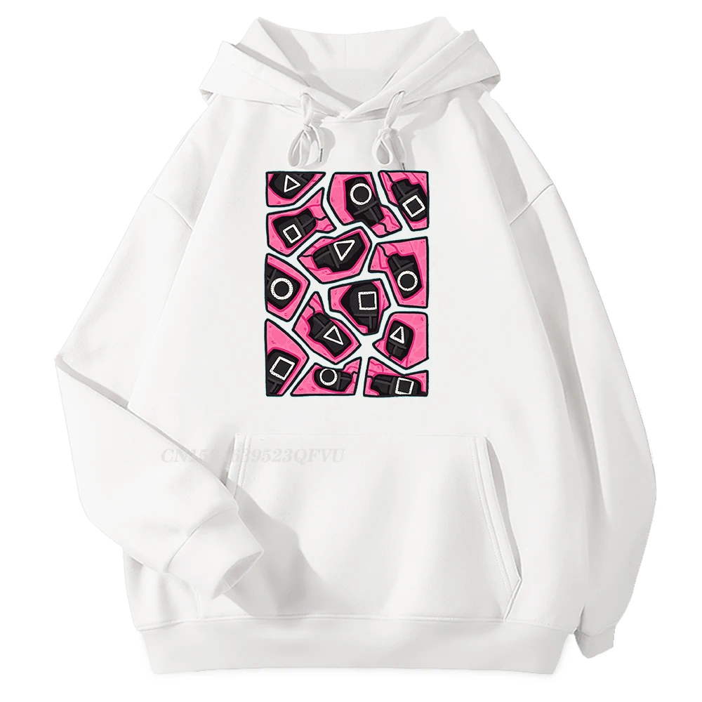 

Cute Hoodies Squid Game Fleece Sweatshirts Korean Hoodie Hip Hop Cool Male Streetwear Hoody New Male Hooded Pullover Geek