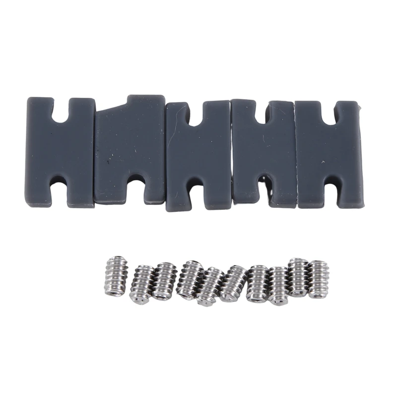 

5 PCS Surfboard Tail Fin Mounting Converter Fin Box Fixing Compatibility Infills Kit & Surfboard Grub Screws Metal+PVC As Shown