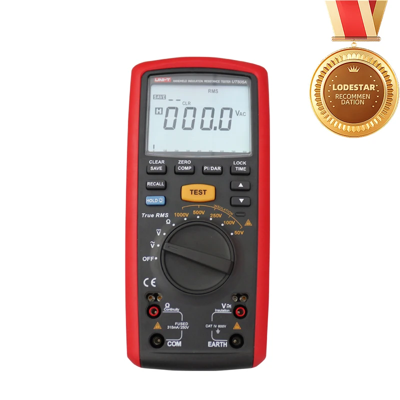 

UNI-T UT505B UT505A Insulation Resistance Tester OHM True RMS Digital MeggerResistance Meter 1000V 200G Megohmmeter Multimeter