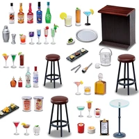 8 styles blind box mini bar pub miniature cocktail cute collectible ornaments model toys children birthday gift