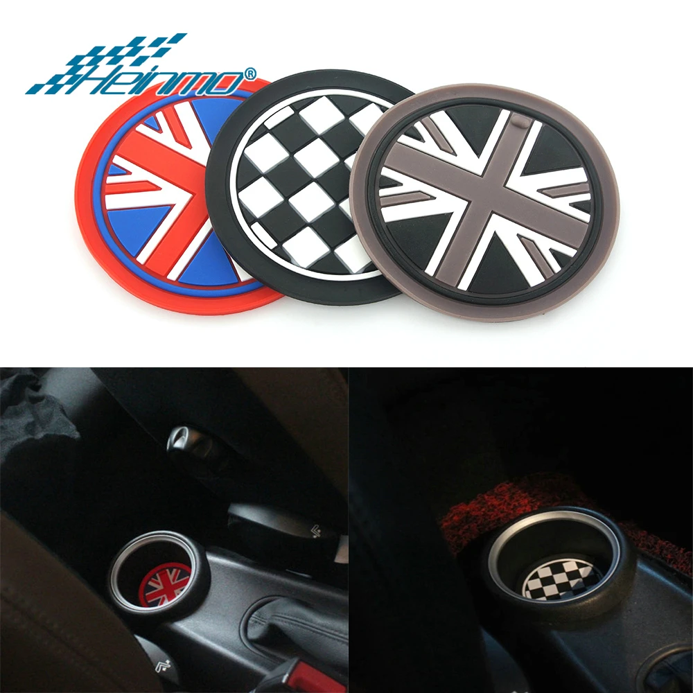 

For MINI Cooper S One JCW Countryman Clubman R50 R53 R55 R56 R60 F54 F55 F56 F60 Car Accessories Sticker Water Cup Holder Mat