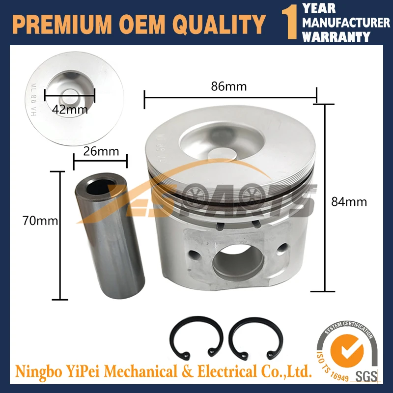 Комплект для капитального ремонта TK486 TK4.86 TK486V комплекта поршневых колец Thermo King