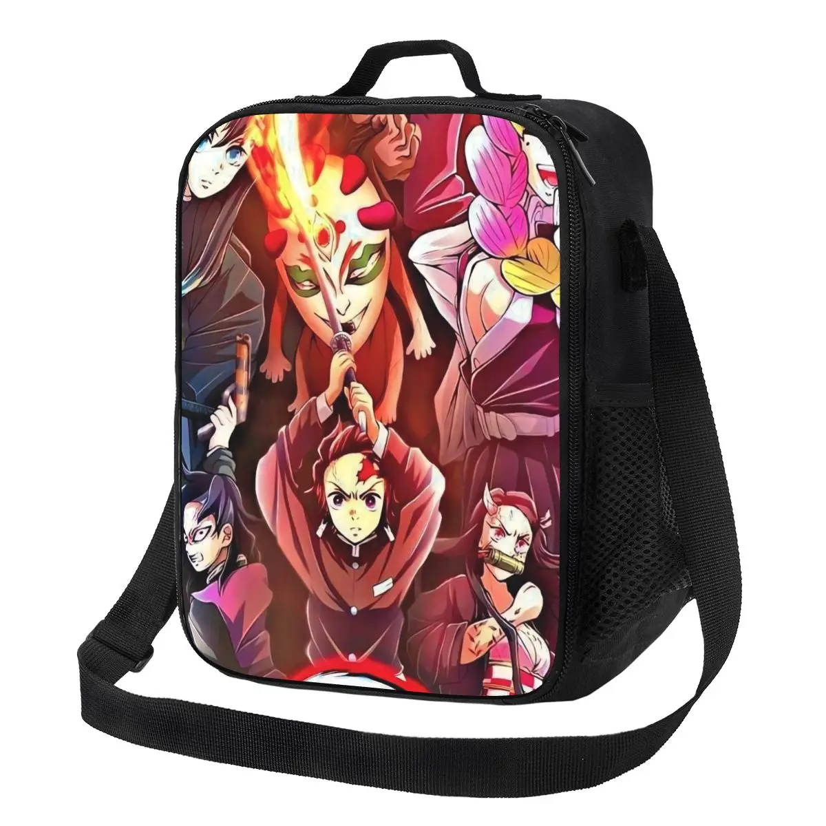

Demon Slayer Lunch Bag Kyojuro Rengoku Casual Lunch Box For Unisex Beach Portable Cooler Bag Print Thermal Lunch Bags