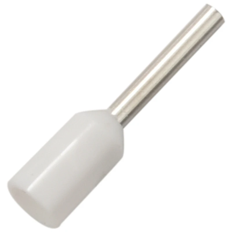 

Wire Crimp Insulated Ferrule Pin Cord End Terminal AWG22 With 1000 Piece,White+Silver
