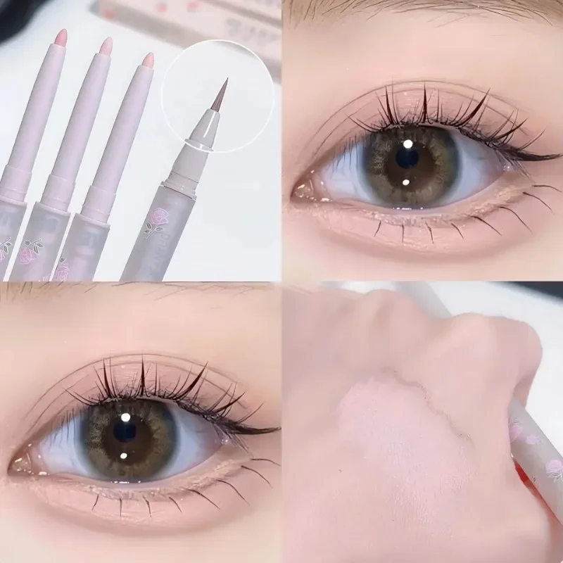 Перламутровая ручка для лежачего шелкопряда тонкая жидкая подводка глаз матовая