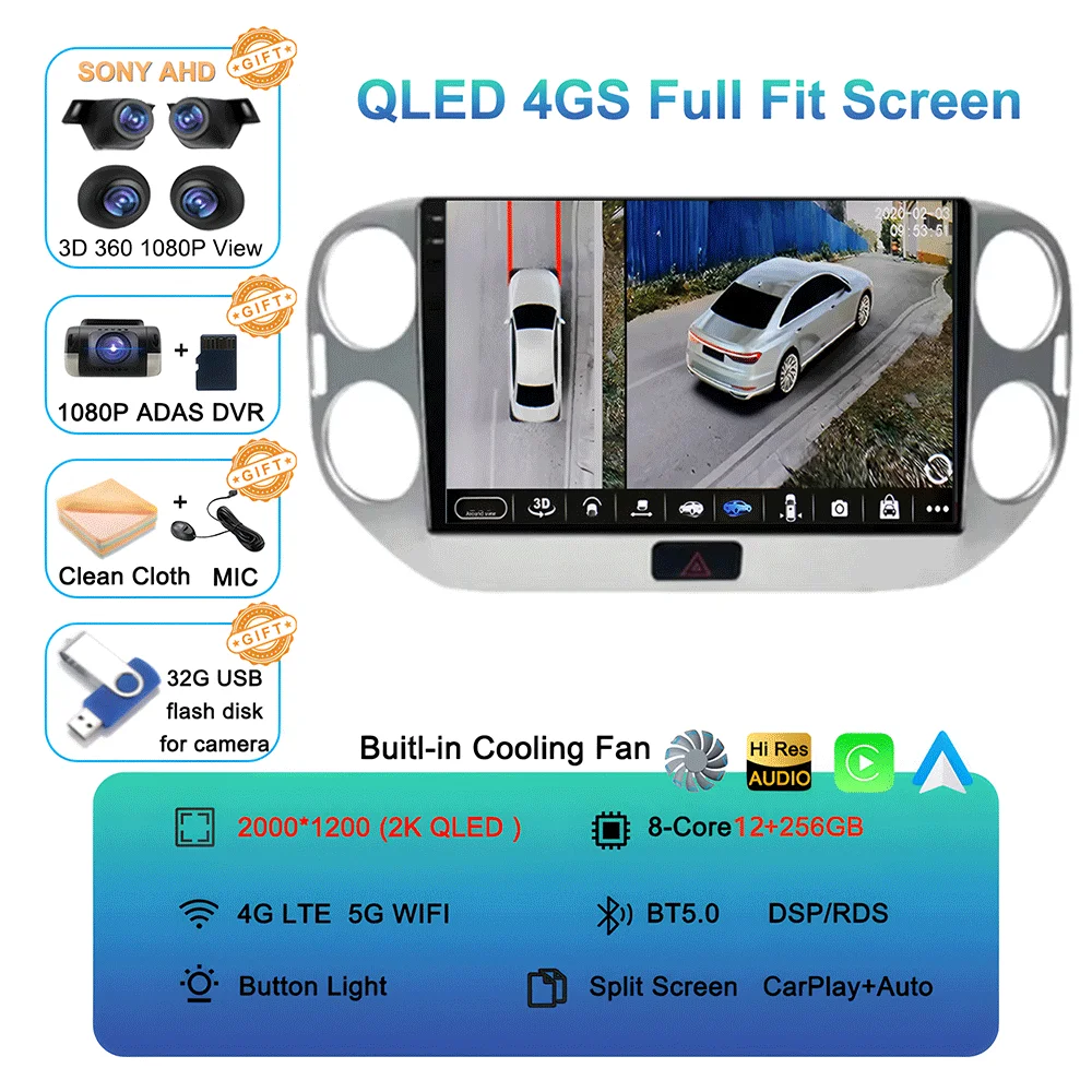 

Android 15 для Volkswagen VW Tiguan 2010-2017 авто радио автомобильный мультимедийный видеоплеер навигация GPS стерео Carplay 2din DVD