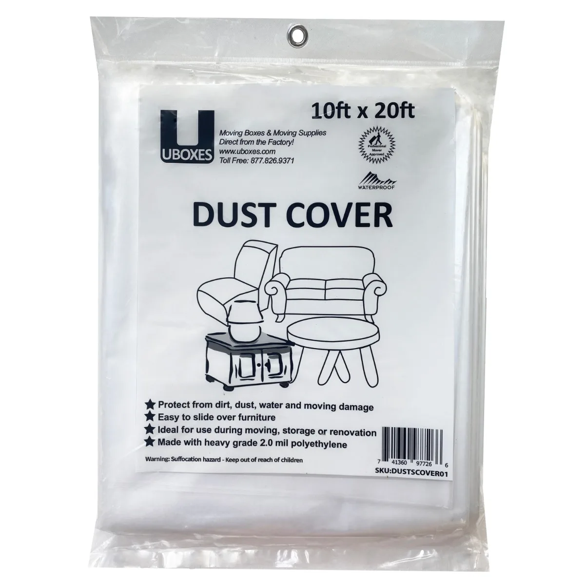 

12 Dust Covers 10' x 20' Protective Moving Storage