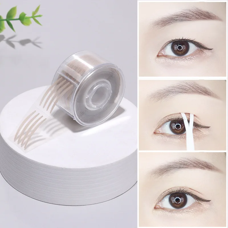 Double Eyelid Tape Falling Eye lid Eye Sticker Invisible Waterproof 3 Sizes Reel-mounted 300 Pairs for Women Pupils Makeup Tools