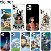 spirited away soft silicone tpu phone case for iphone 11 12 13 pro max mini 7 8 6 6s plus se 2020 cover for iphone x xr xs max