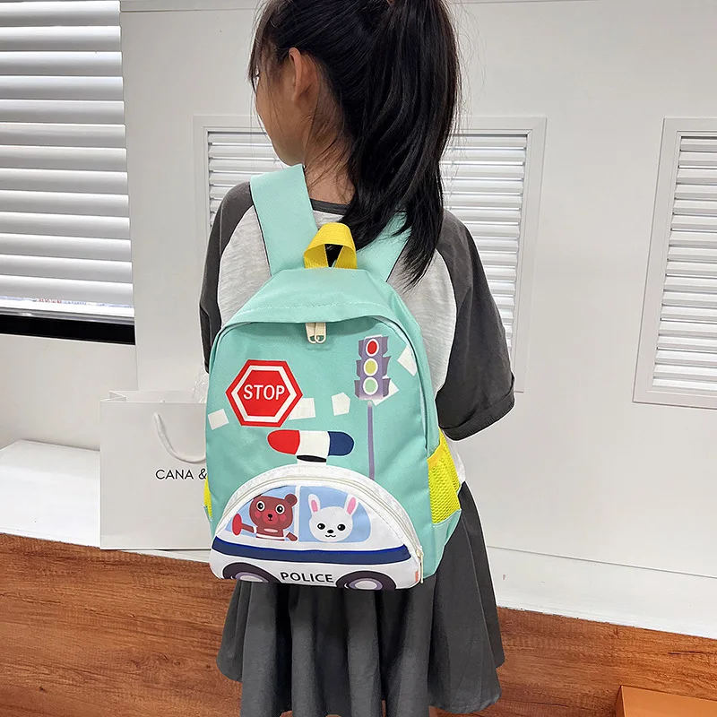 Cute Cartoon Car Kindergarten Schoolbag Lovely Children's Small Backpack Cute Boys Girls Satchel Handbags Kids Shoulder Bags
