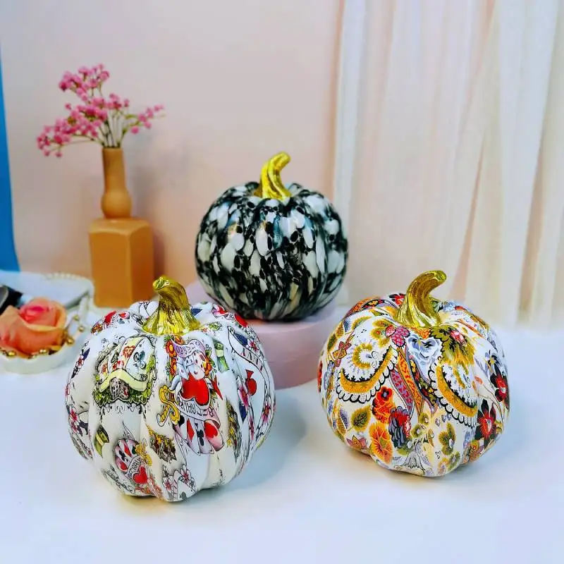 

Статуя тыквы, мебель, Красочные Креативные украшения, украшения для растений, художественная домашняя статуя, статуэтка для сбора, фестивал...
