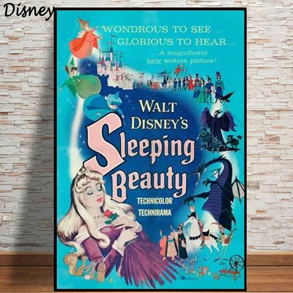 

Алмазная живопись «сделай сам» Уолт Диснеевская Спящая красавица, полная, квадратная, круглая Алмазная вышивка, Алмазная мозаика, мультяшн...