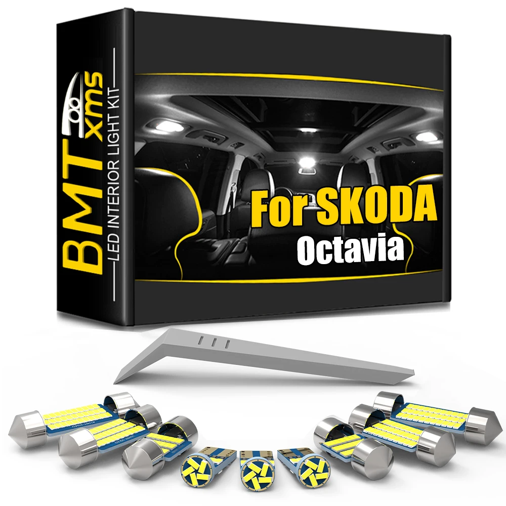 

BMTxms For Skoda Octavia 1 2 3 MK1 1U2 1U5 MK2 1Z3 MK3 5E3 5E5 Sedan Combi 1996-2018 Canbus LED Interior Light Kit Accessories