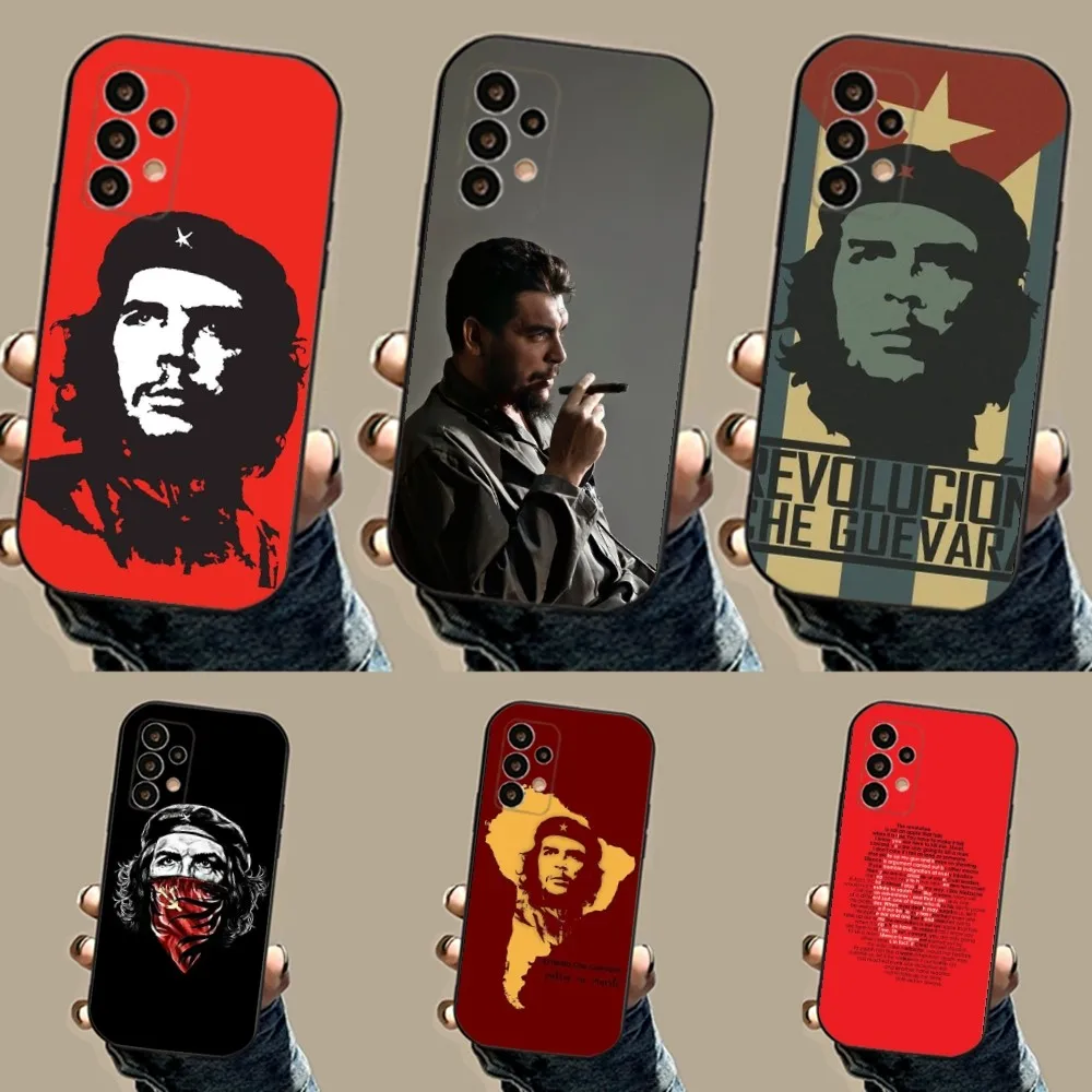 Фото Чехол для телефона Che Guevara Revolution для Samsung S24,23,23,22,30,21,10,9,Note20 Ultra,Lite,Ultra,5G,Plus,FE,черный мягкий чехол №1