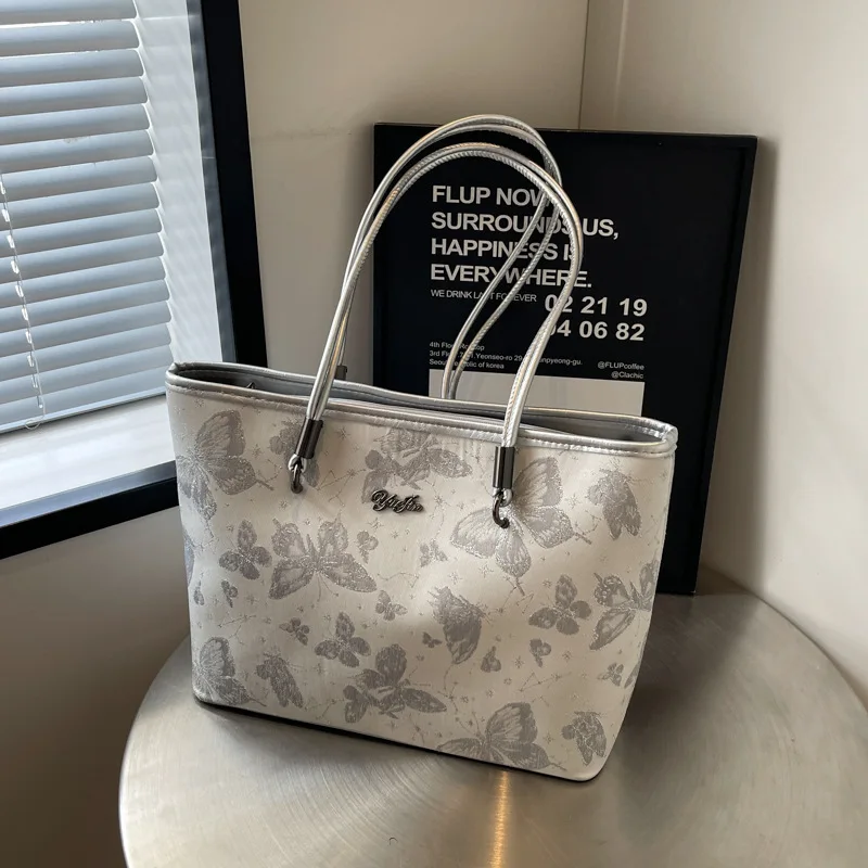 2024Новая сумка через плечо с принтом женская модная универсальная сумка-тоут в