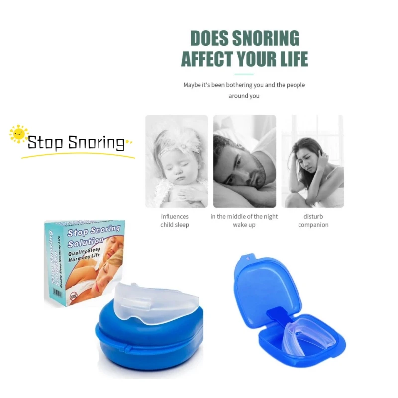 

Anti Snoring Corrector Device Stop Snore Prevention Gadget Nose Clip Sleep Tray Sleeping Aid Mouthguard Snore Apnea Solution