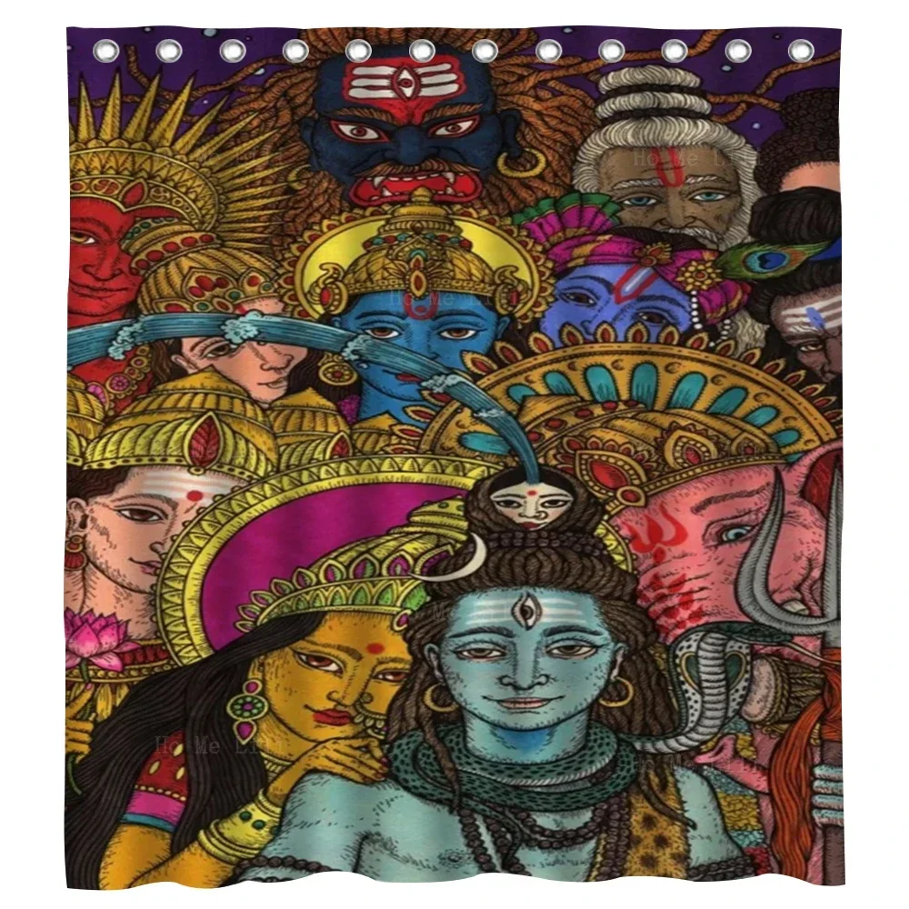 Среди индуистских богов и богов-это лорд Шива от Ho Me Lili декоративные шторы для