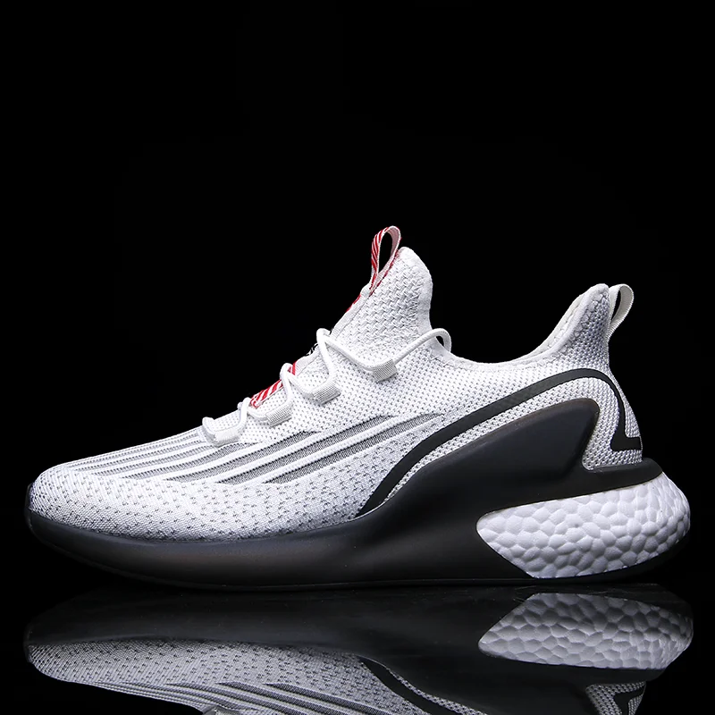 

Men's Spring Autumn Flying Mesh Casual Sneakers Comfortable Non Slip Wear-Resistant Cushioning Light Large Size Running Shoe