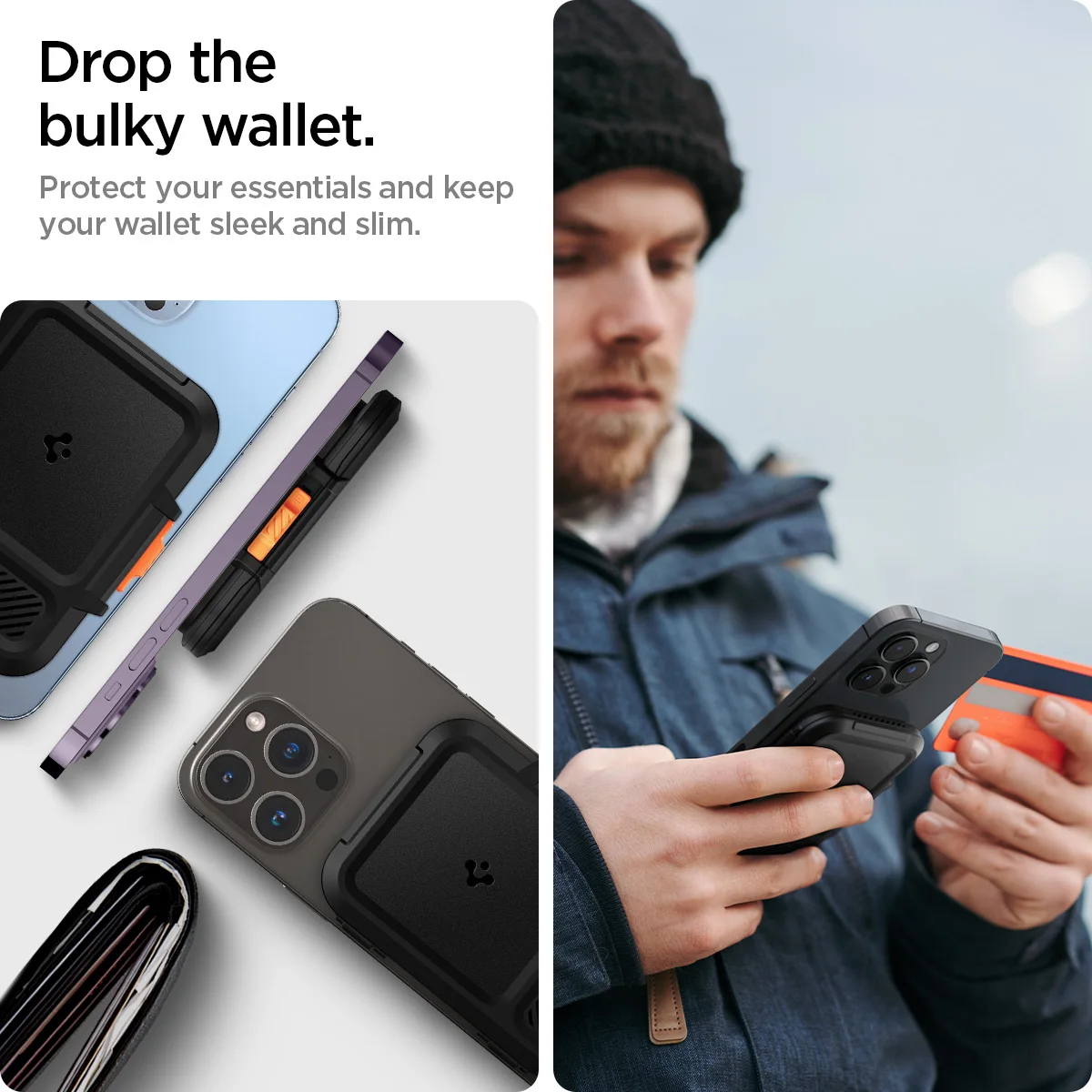 Магнитный держатель для карт-кошелька Spigen Lock Fit (MagFit) MagSafe