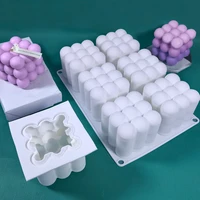 rubiks cube aromatherapy candle silicone mold diy wax mould mousse cake ice molds aromatherapy candle soap molds