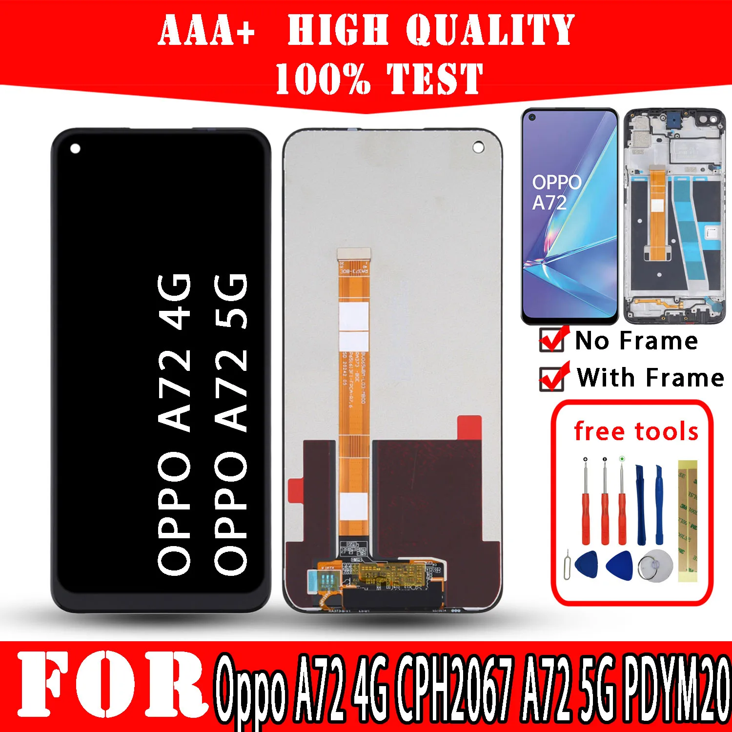 Оригинальный ЖК-дисплей для Oppo A72 4G CPH2067 5G PDYM20 дисплей высококачественный сенсорный экран Запасные части для ремонта мобильных телефонов