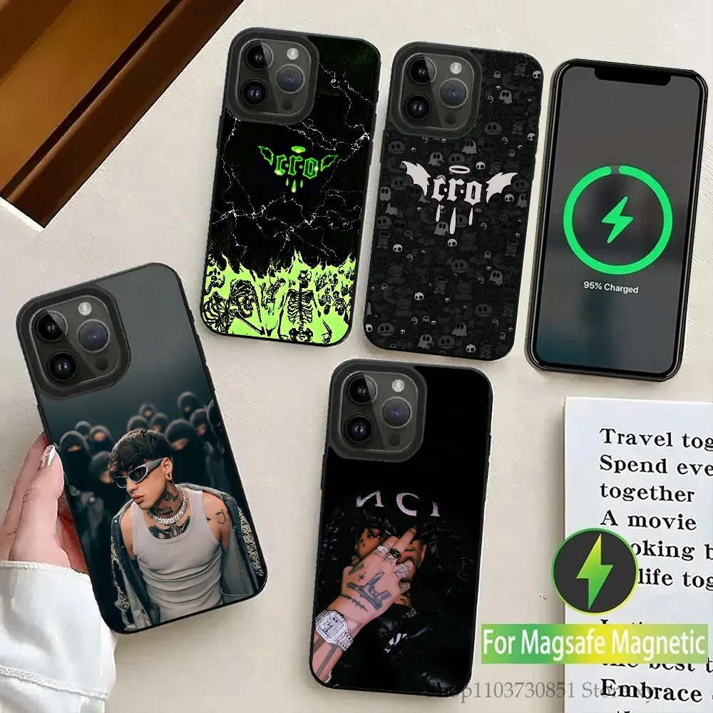 Чехол для телефона C.R.O Crocraxker Rapper с сильным магнитом IPhone 15 14 13 Pro Max 11 12 Mini Alex Mirror Magsafe