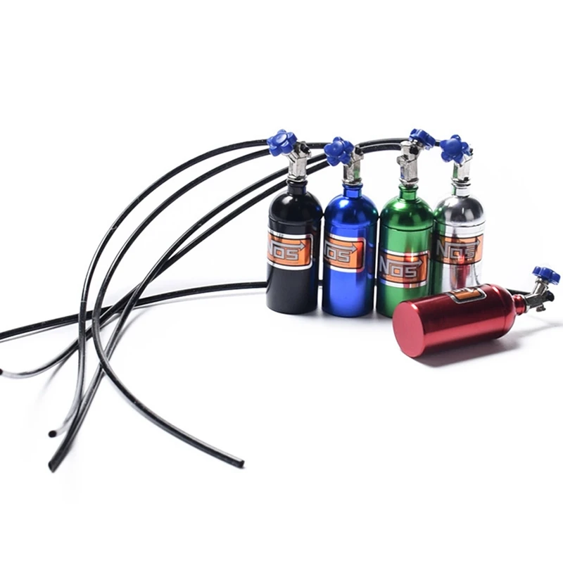 

2X Simulated NOS Nitrogen Bottle For 1/10 RC Crawler Car Defender Bronco RC4WD D90 D110 TRX4 Axial Scx10 90046,Silver