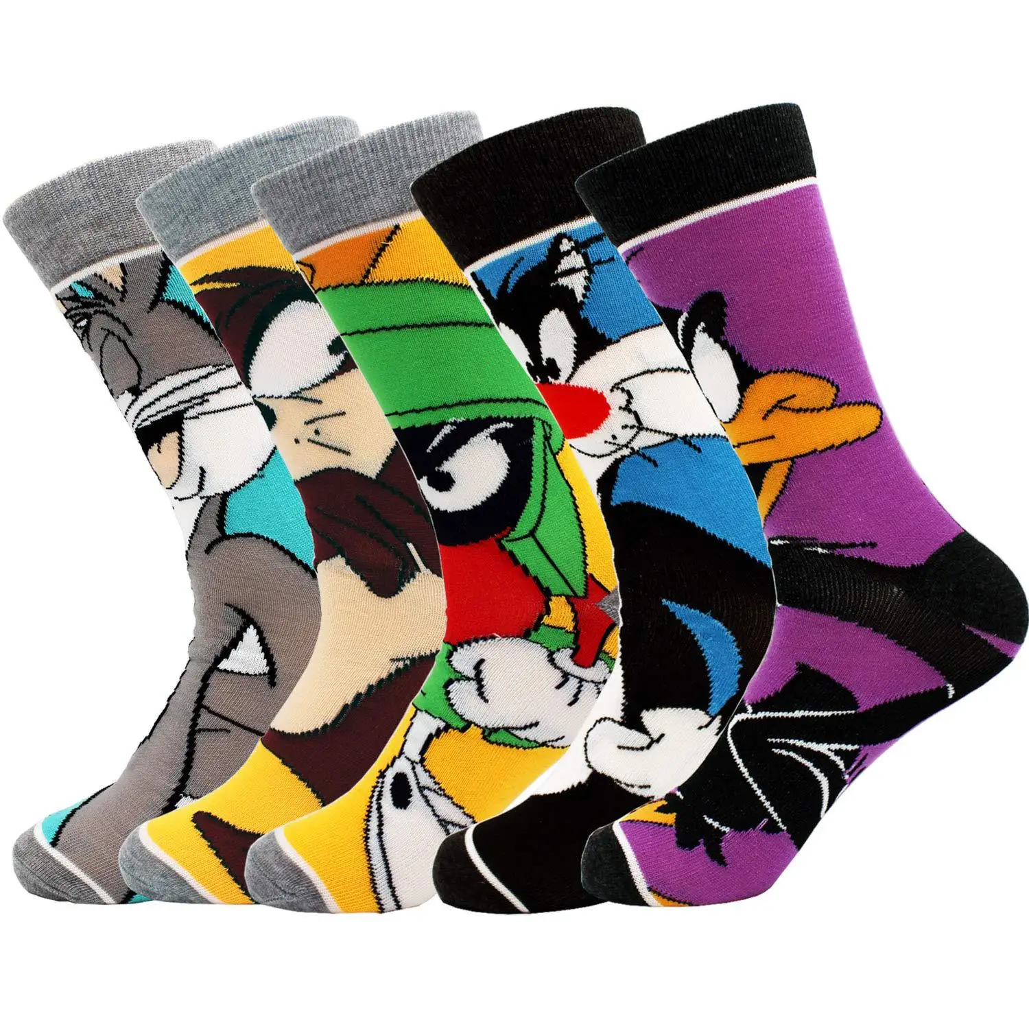 

2022 New Anime Women Men's Socks Autumn Winter Cartoon Middle Tube Sock Harajuku Casual Duck Cat Pattern Hip Hop Sock Size 37-44